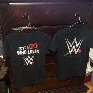 WWE Black Tees with Red Accents